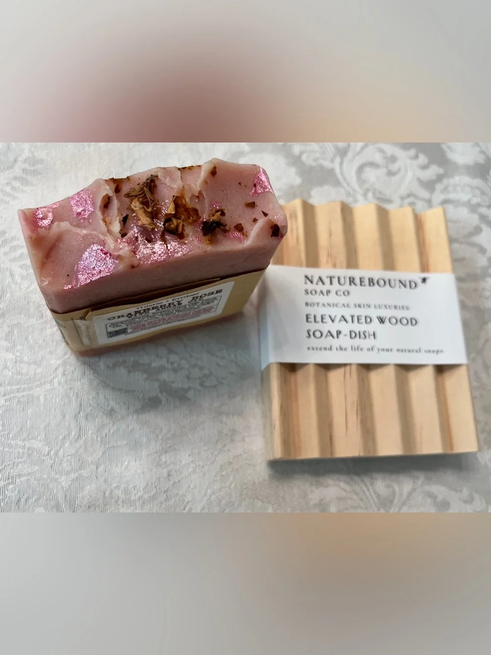 Hydrating Tallow Face & Body Soap with Wood Soap Holder Handcrafted